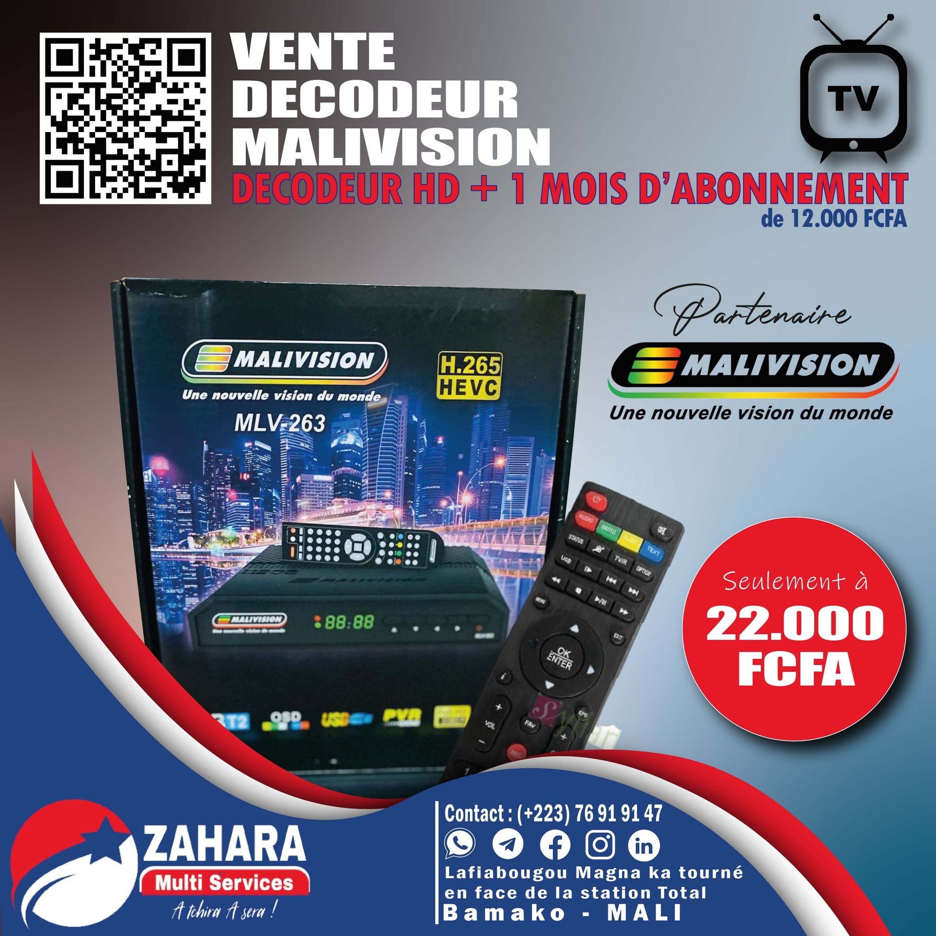 Décodeur HD Malivision