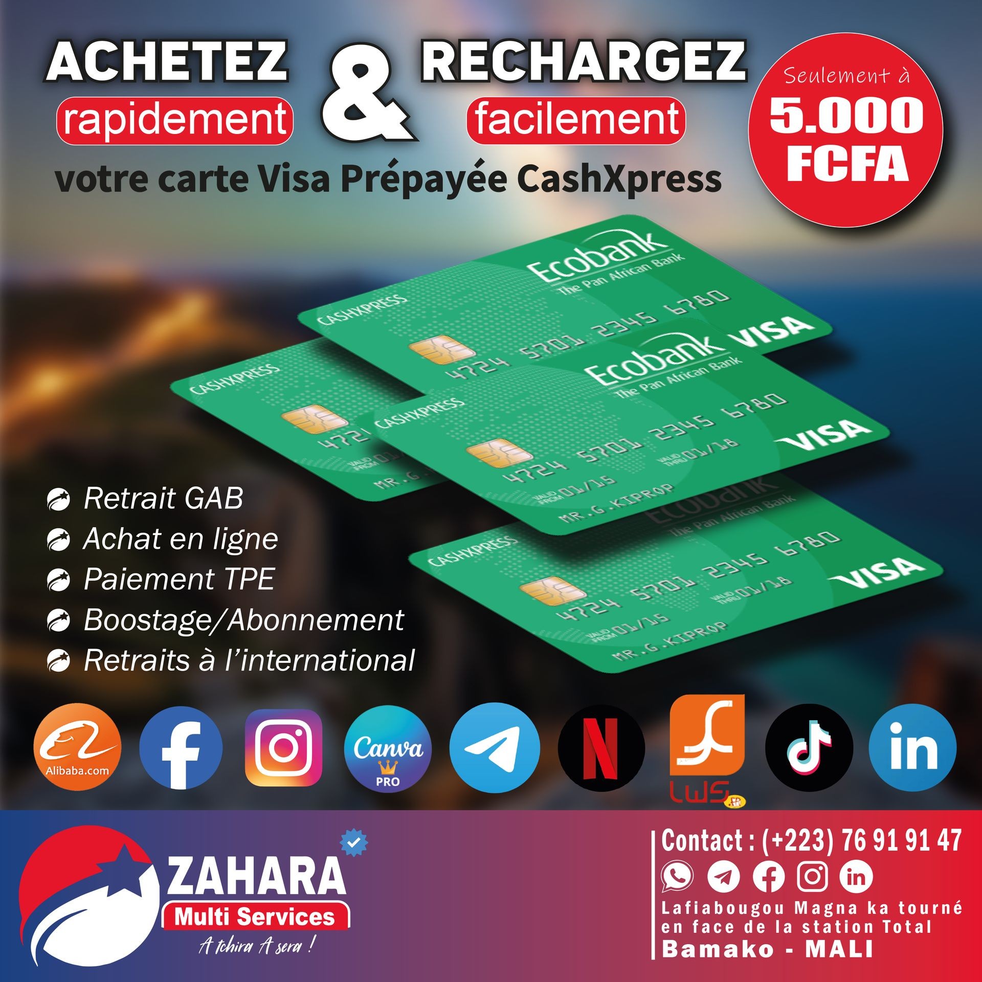Frais de paiement en ligne et TPE